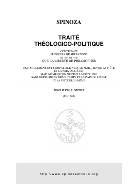 Couverture de Spinoza - Traité théologico-politique